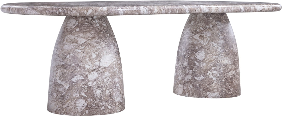 Cosenza 96" Marble Finish Indoor/Outdoor Concrete Dining Table