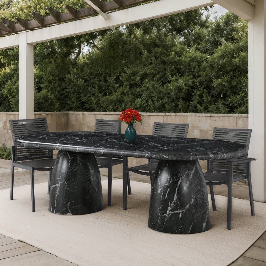 Cosenza 96" Marble Finish Indoor/Outdoor Concrete Dining Table
