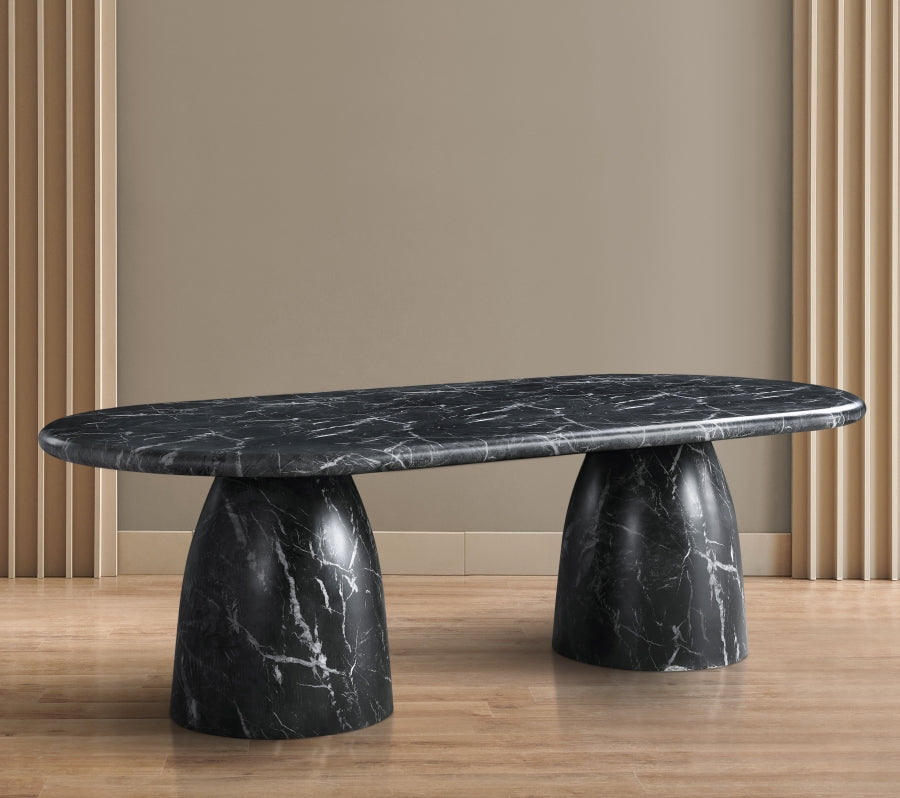 Cosenza 96" Marble Finish Indoor/Outdoor Concrete Dining Table