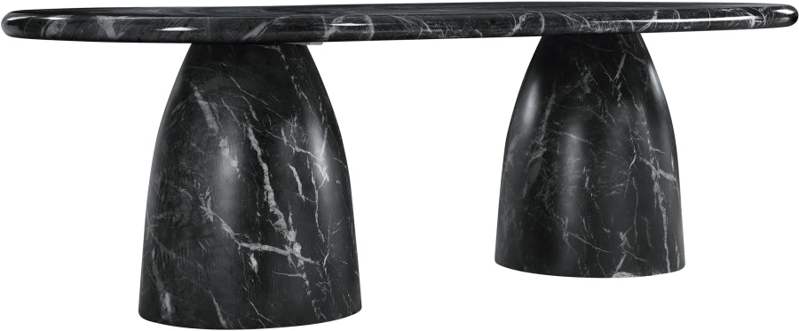 Cosenza 96" Marble Finish Indoor/Outdoor Concrete Dining Table