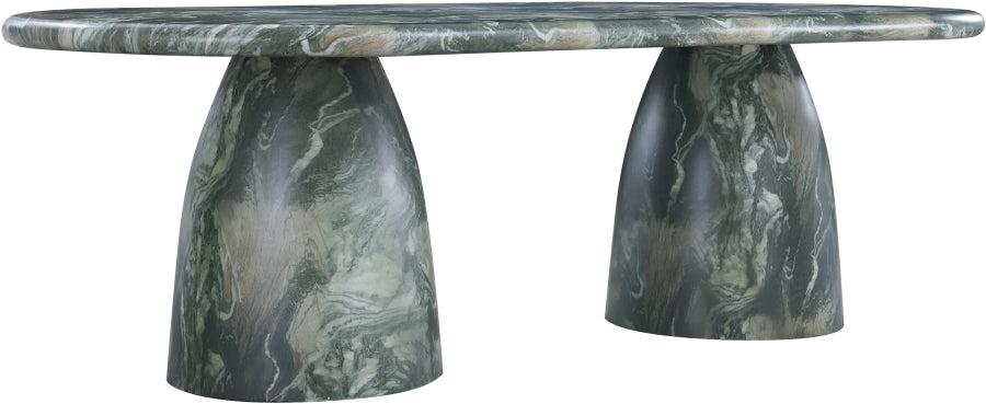Cosenza 96" Marble Finish Indoor/Outdoor Concrete Dining Table