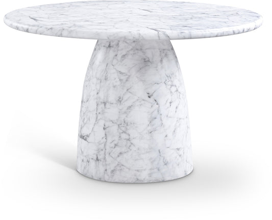Cosenza 48.5" Marble Finish Indoor/Outdoor Concrete Dining Table