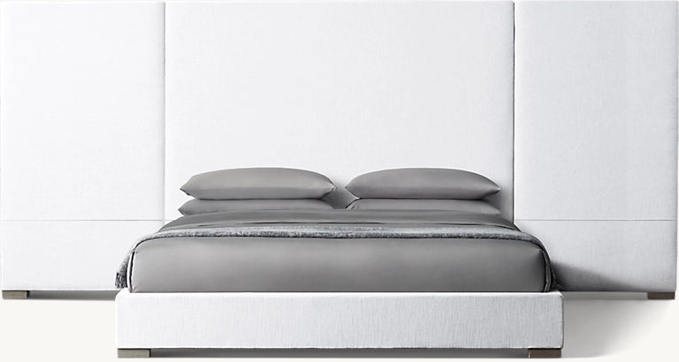 Modena Fabric Extended Panel Platform Bed