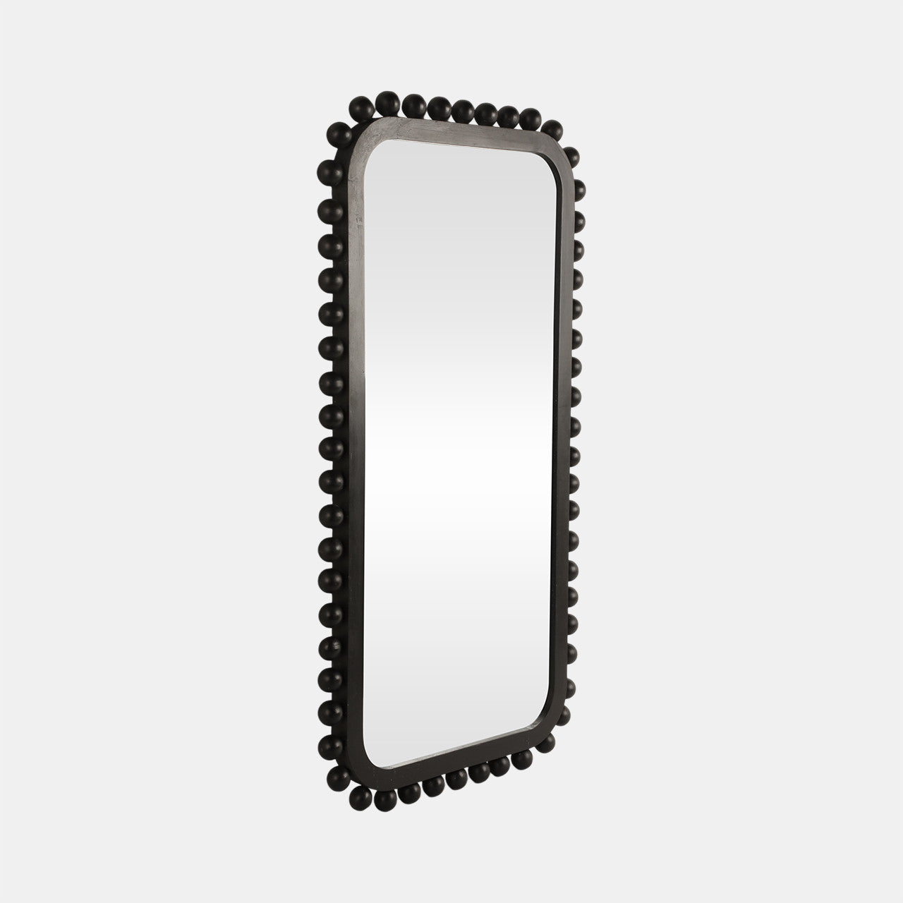 23x45" Knobby Rectangular Mirror, Black