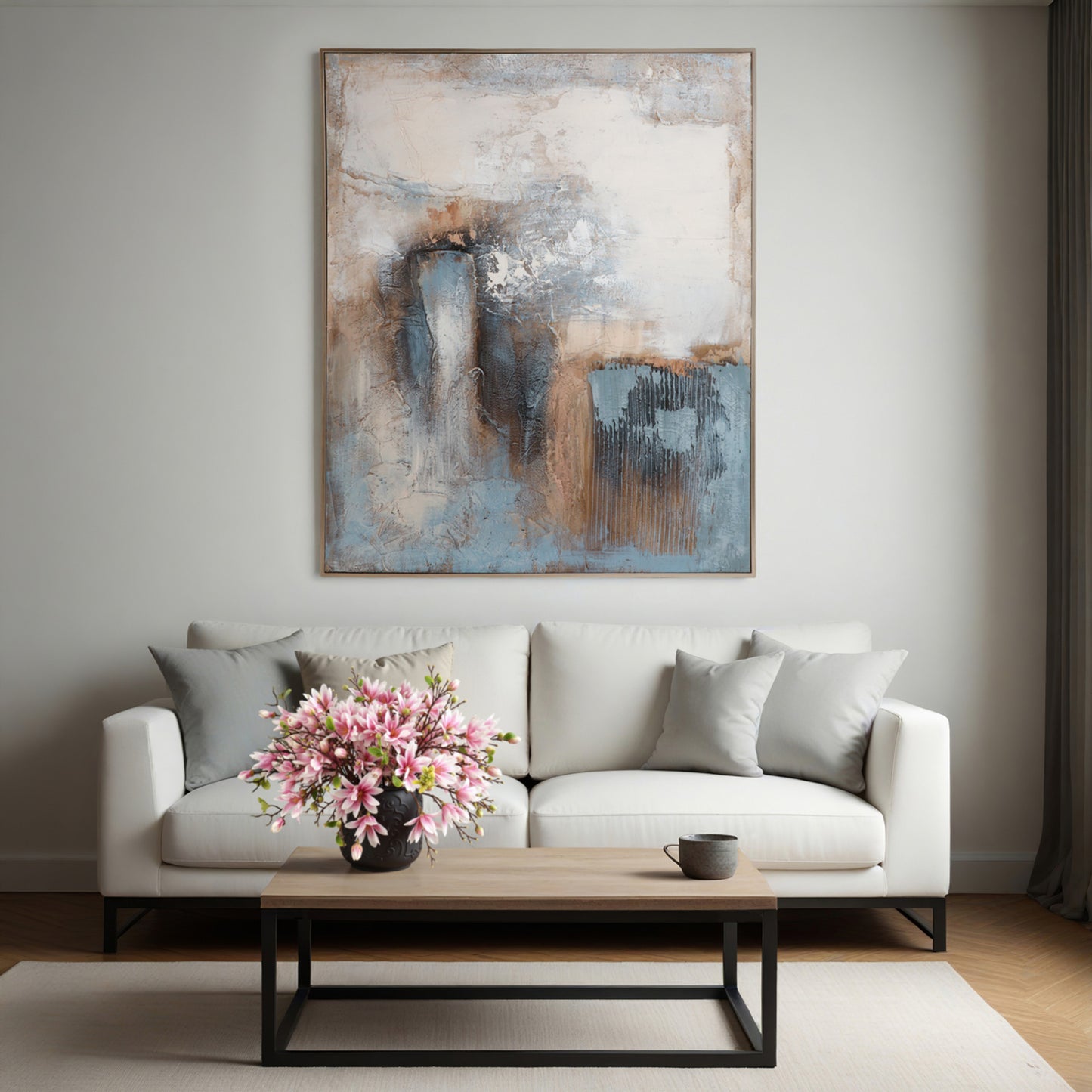 48x60 Araminta Handpainted Wall Art