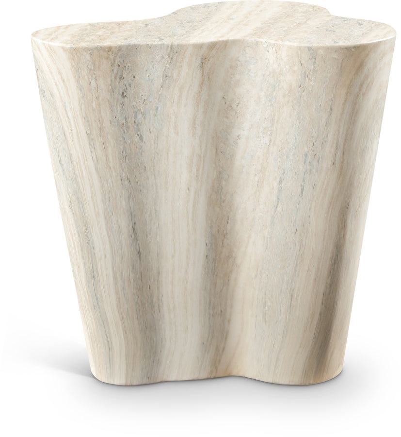 Monza Travertine Finish Indoor/Outdoor Concrete End Table