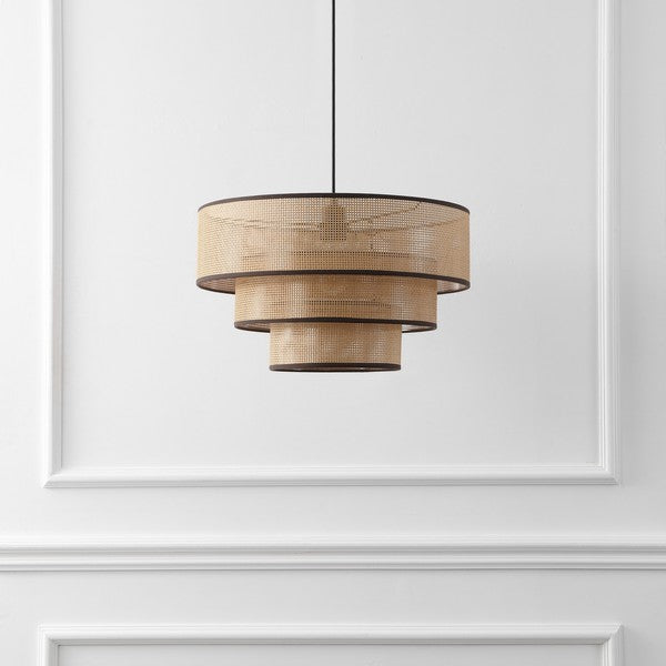 MALYA FAUX RATTAN / METAL PENDANT
