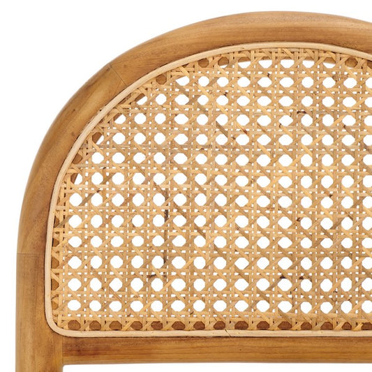Laylie Rattan And Leather Counter Stool