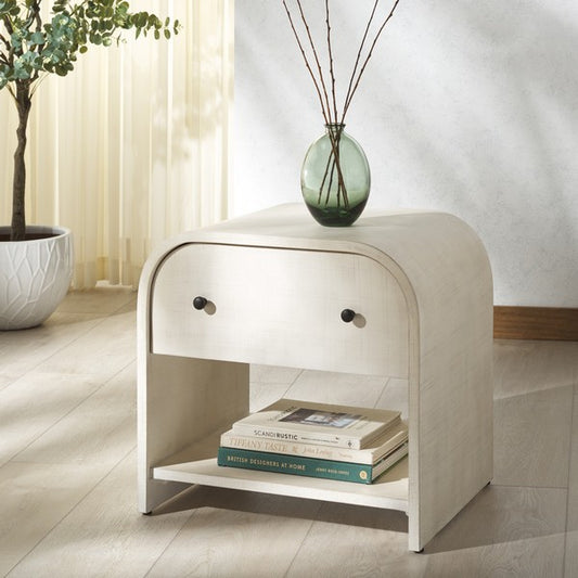 Jaqualina 1 Drawer Wood Nightstand