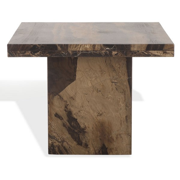 Olivia Tall Travertine Accent Table