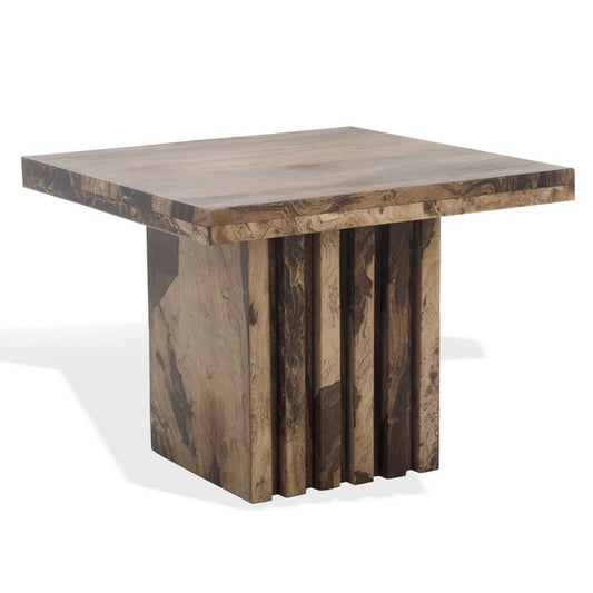 Olivia Tall Travertine Accent Table