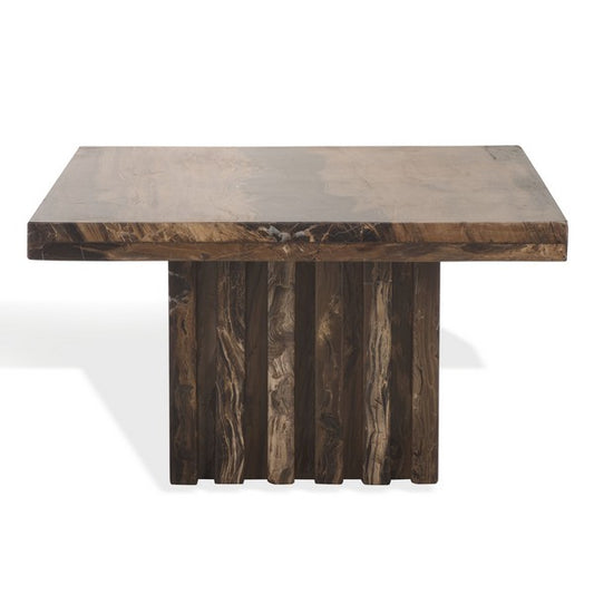 Olivia Square Travertine Accent Table