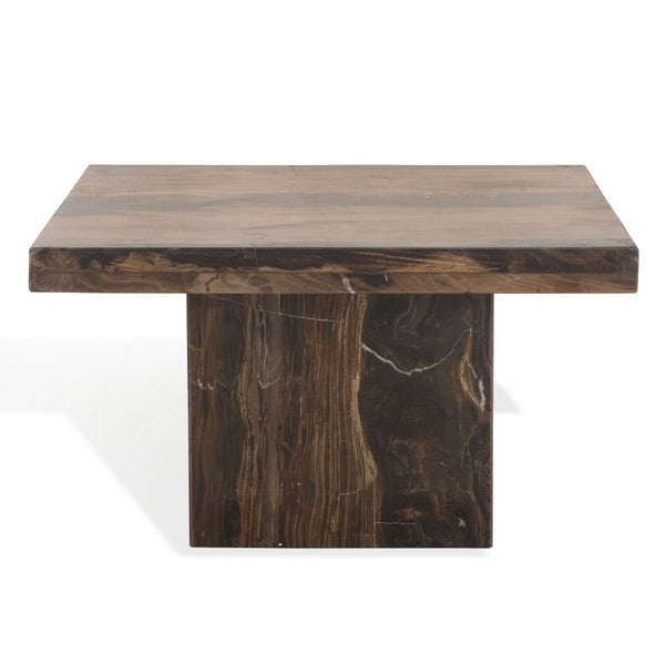 Olivia Square Travertine Accent Table