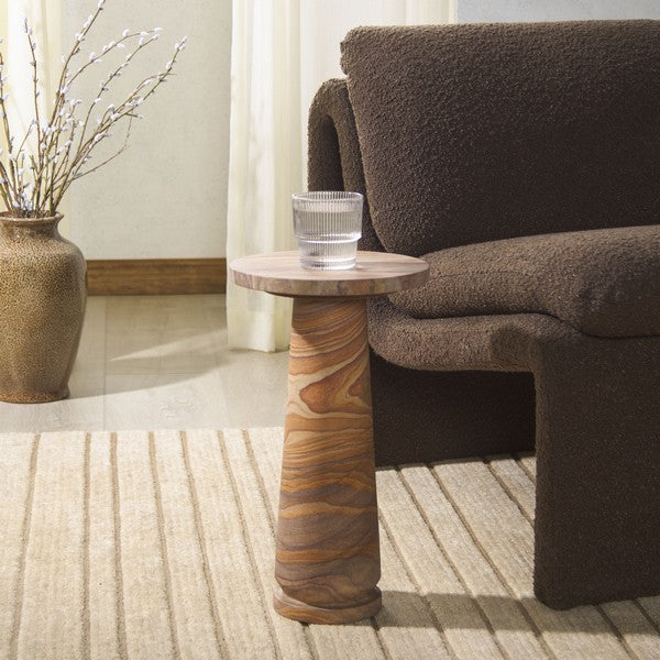 Valentia Round Marbe Accent Table