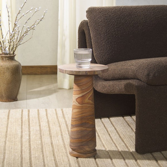Valentia Round marble Accent Table