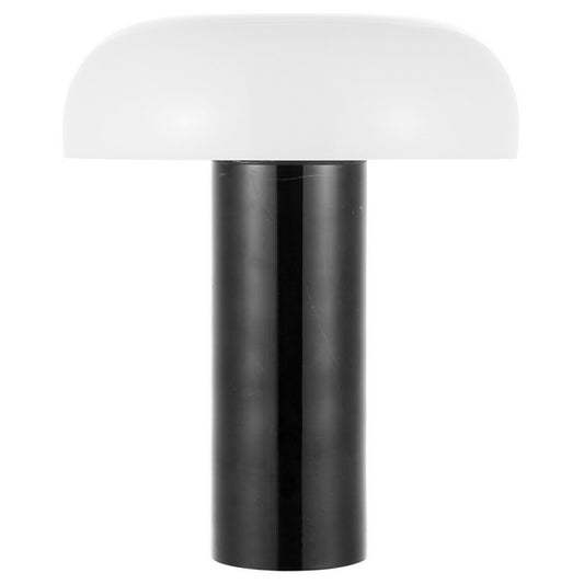 REISS 15 INCH BLACK GLASS / MARBLE TABLE LAMP