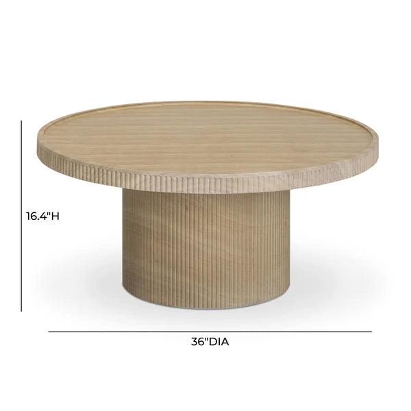 Darcy 36" Concrete Indoor/Outdoor Round Coffee Table