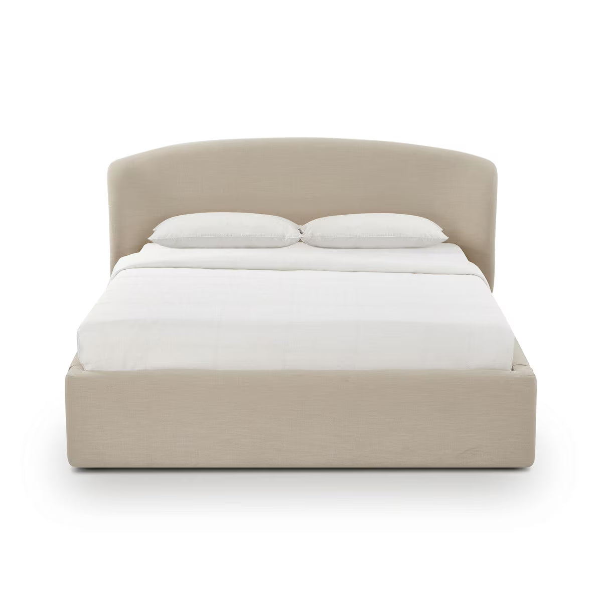 Corey Taupe Upcycled Linen Storage Bed