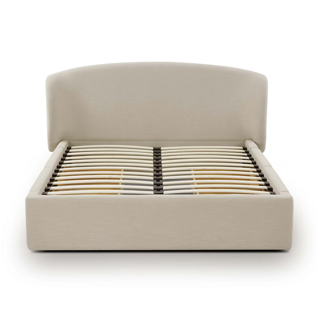 Corey Taupe Upcycled Linen Storage Bed