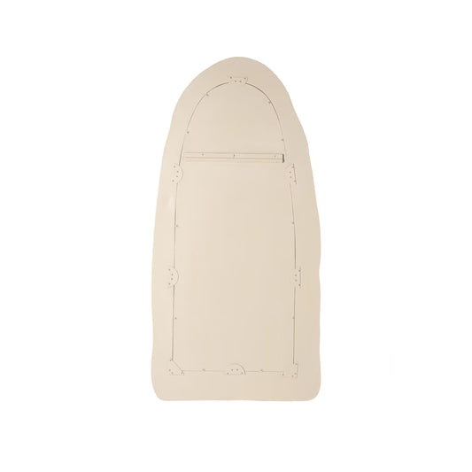 Kaia Cream Textured Small Floor Mirror