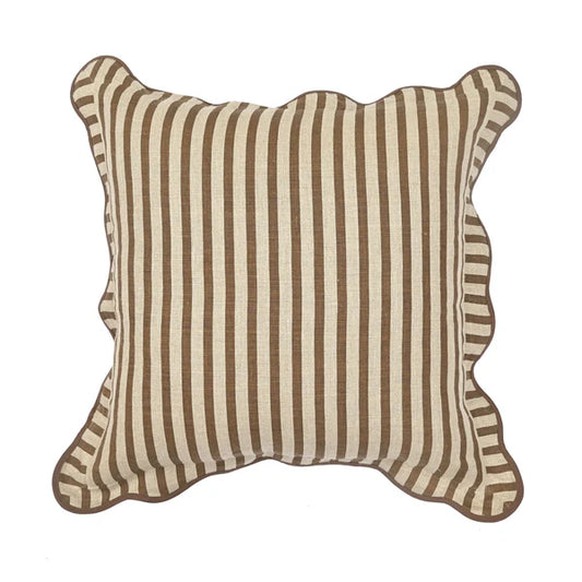 Striped 20" Linen Accent Cushion