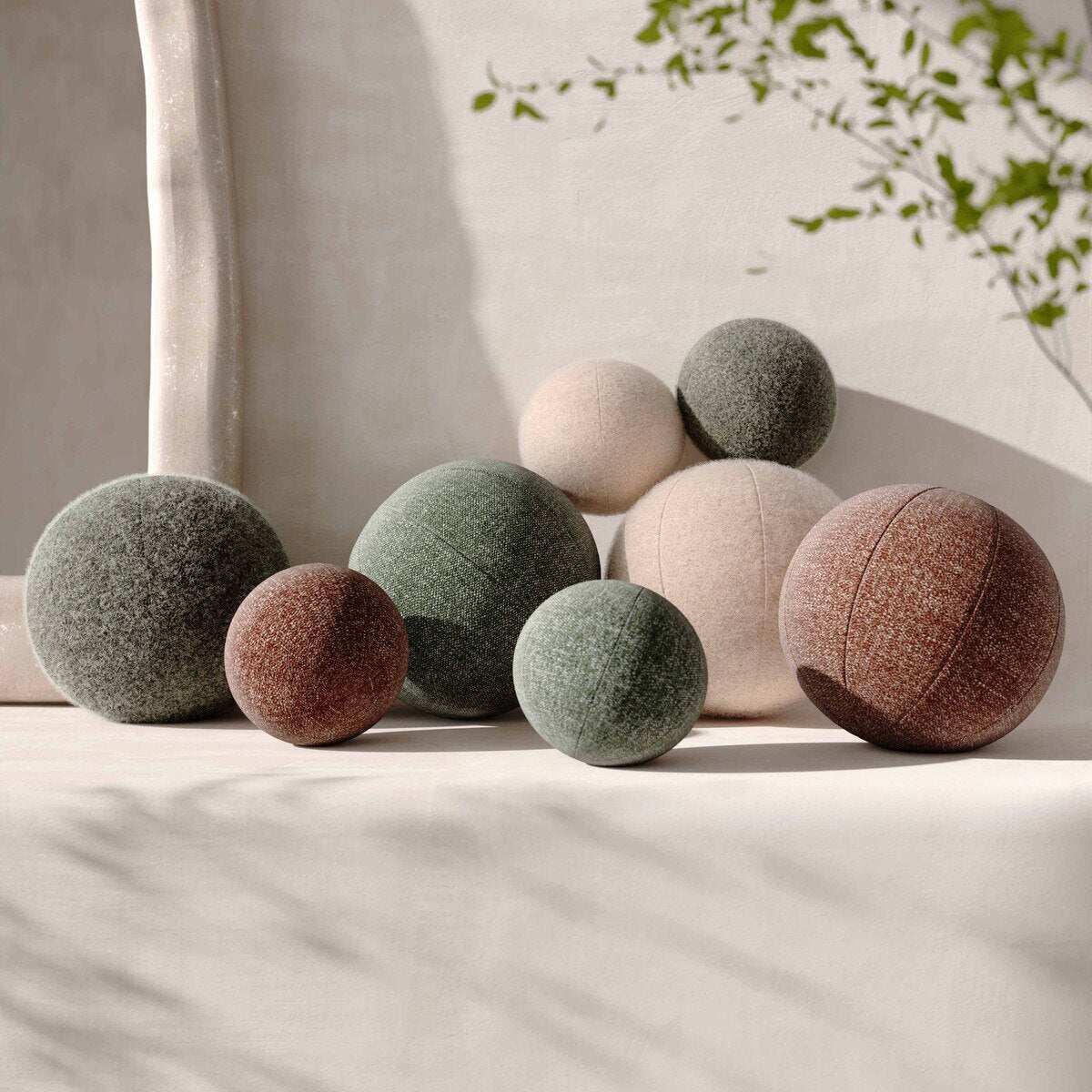 Boba Rose-Tan Long Mohair 9" Pillow