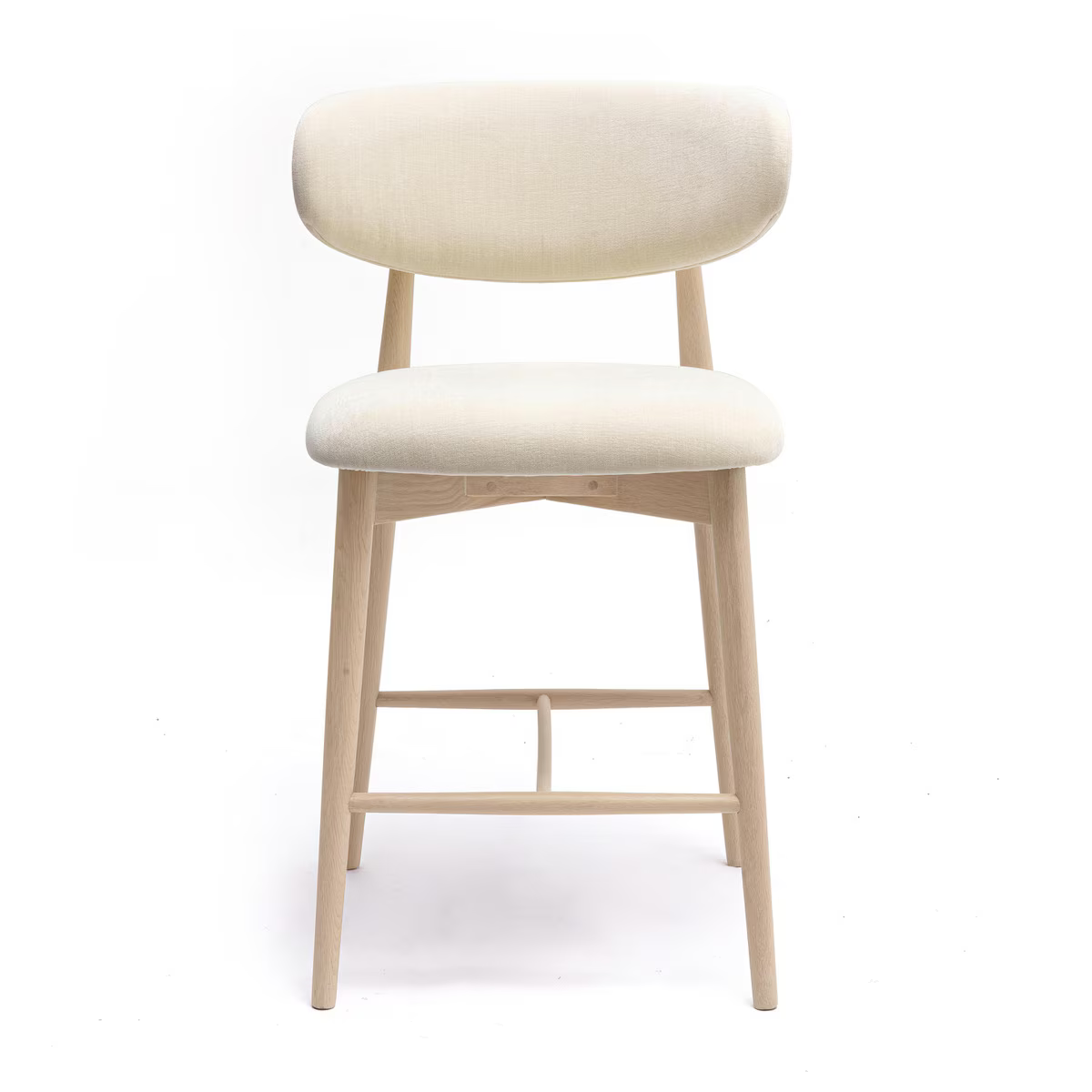 Zinea Forest Green Performance Textured Velvet Counter Stool