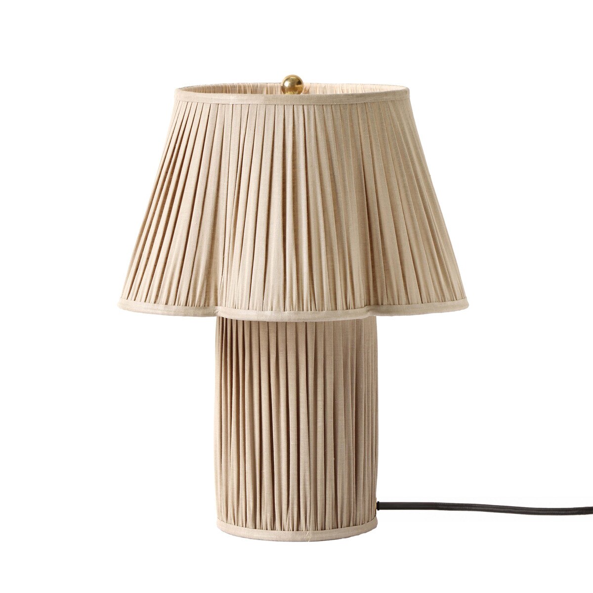 Corrine Lámpara de mesa de lino beige