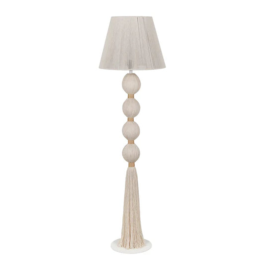 Samba White Cotton Floor Lamp