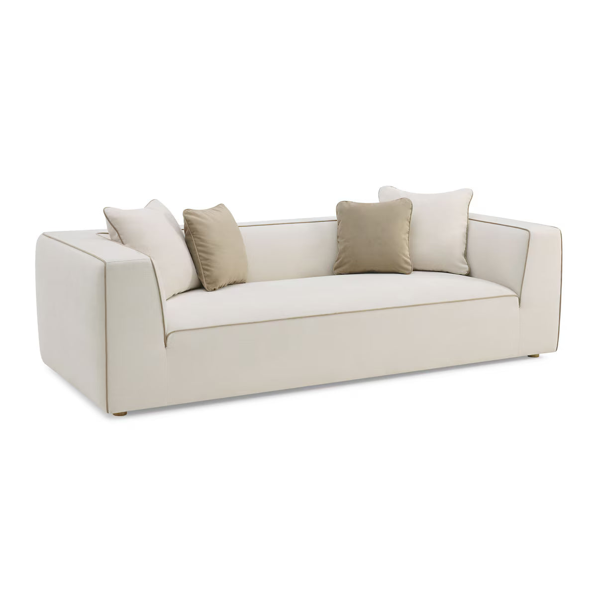 Tristine Olive Green Upcycled Basketweave Sofa