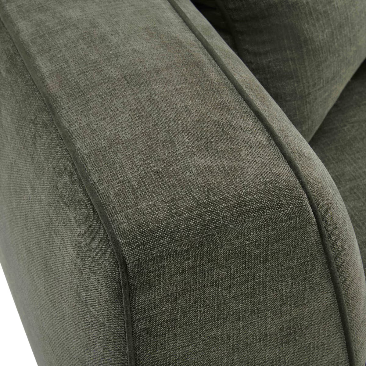 Tristine Olive Green Upcycled Basketweave Sofa
