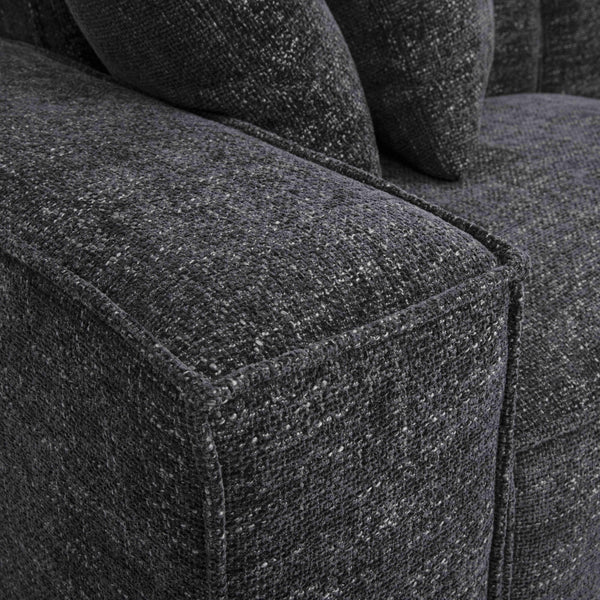 Mindy 115" Chenille Basketweave Modular Sofa