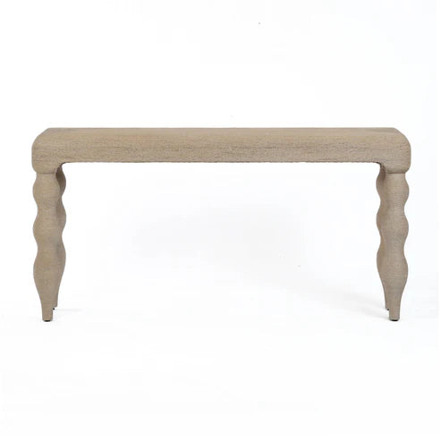 Consola Vicky de 172 cm con tejido natural de algas marinas