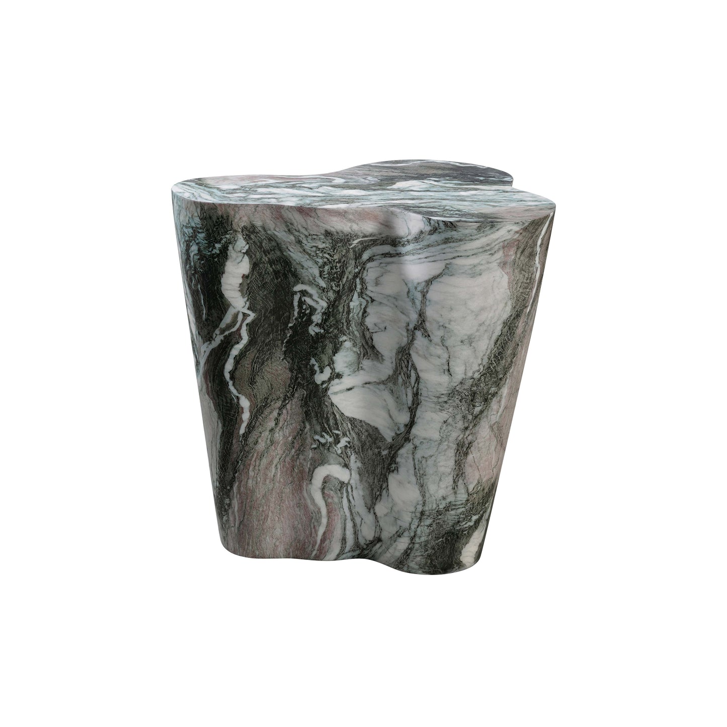 Slab Marble Short Side Table