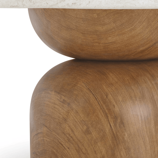 Cynthia Travertine Concrete Indoor / Outdoor Coffee Table