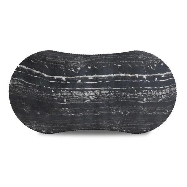 Hades 47" Black Faux Marble Indoor/Outdoor Concrete Coffee Table