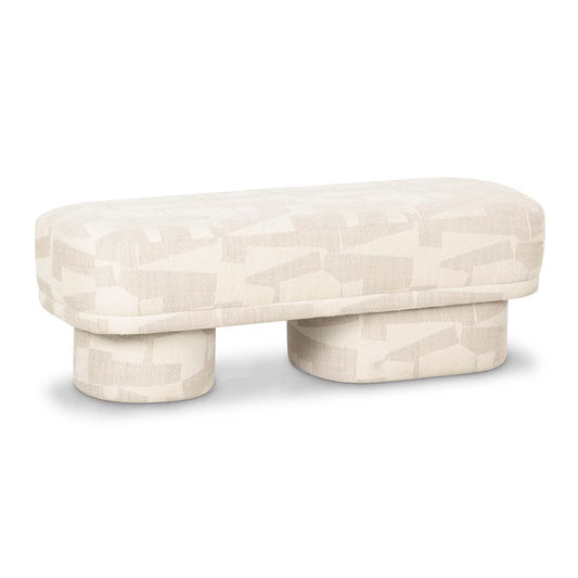Lena Cream Jacquard Bench