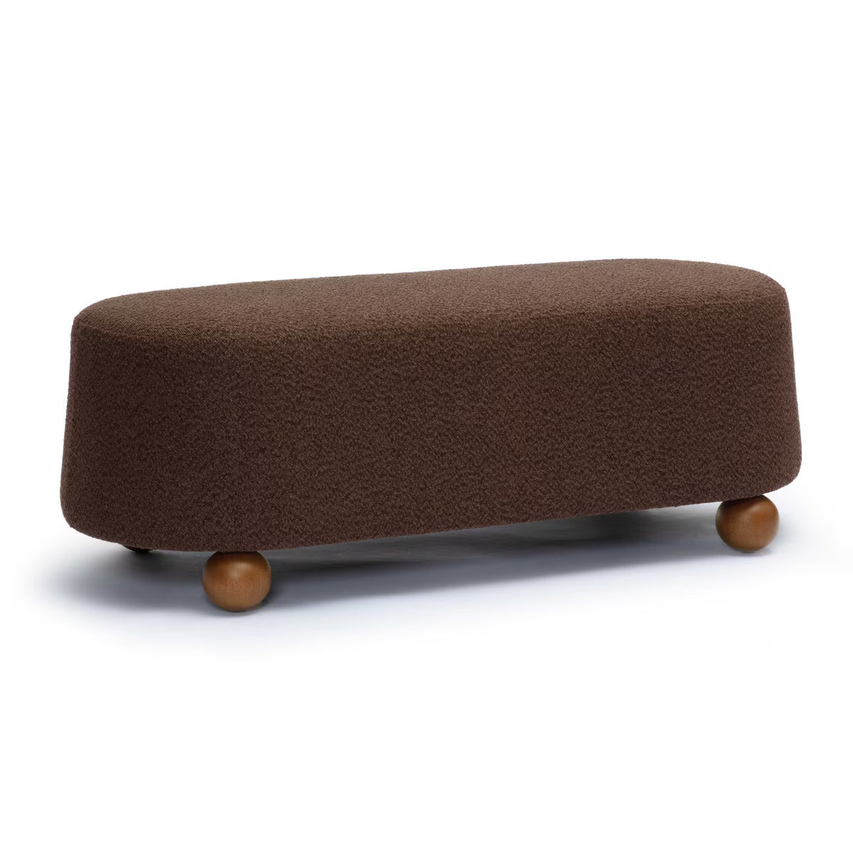 Jaine Forest Green Loose Mohair Large Ottoman