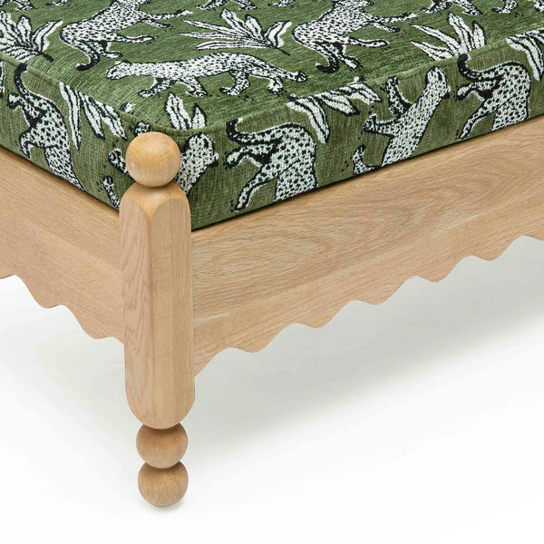 Thelma 56" Leopard Jacquard Bench