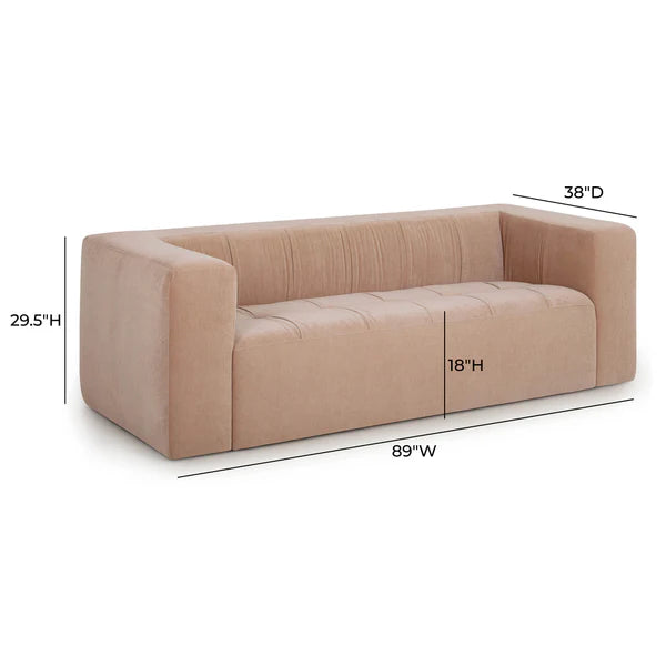 Alder 89" Upcycled Chenille Sofa