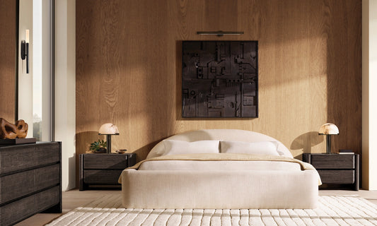 QUIN FABRIC PANEL BED