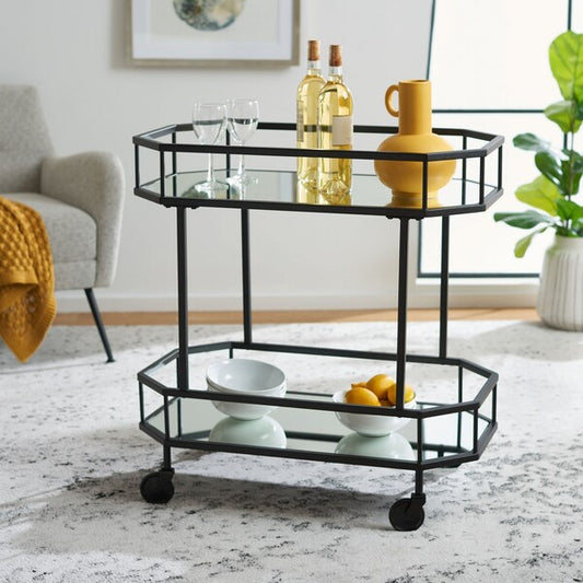 Silva 2 Tier Octagon Bar Cart
