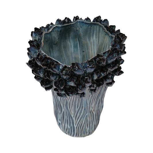 Arlen Azure Tall Vase