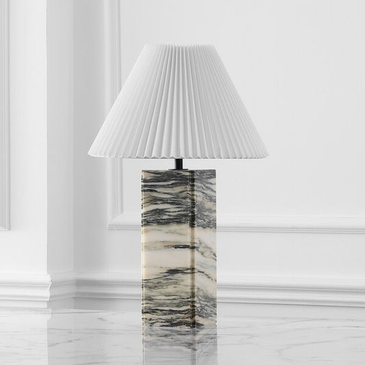 Mackenzie Square Marble Table Lamp