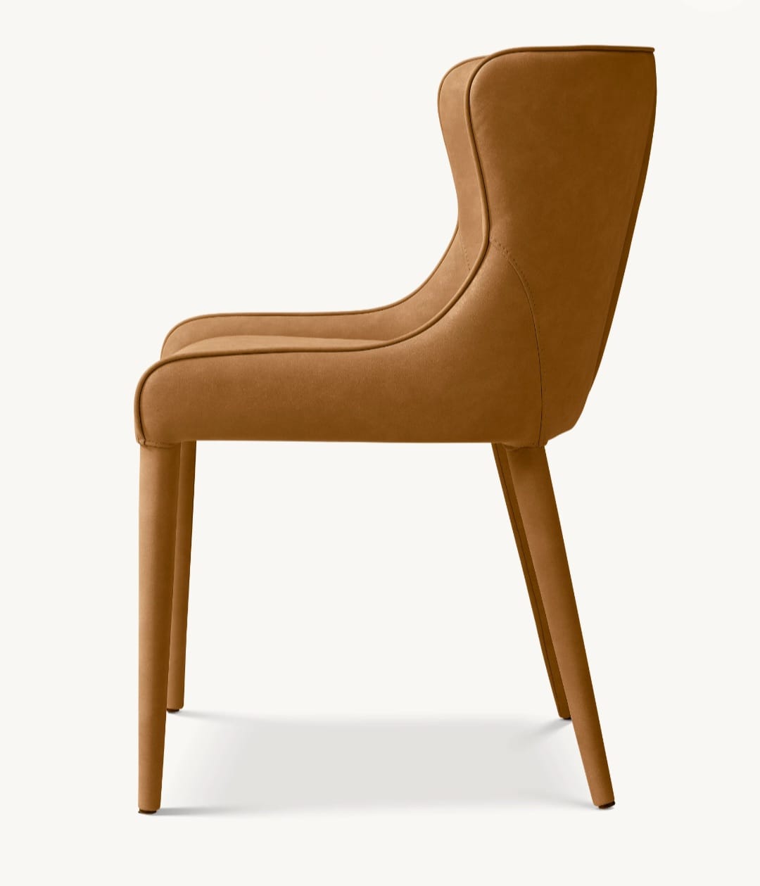 NICOLA SLOPE VEGAN LEATHER DINING SIDE CHAIR
