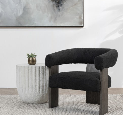 Julina Upholstered Accent Chair Charcoal