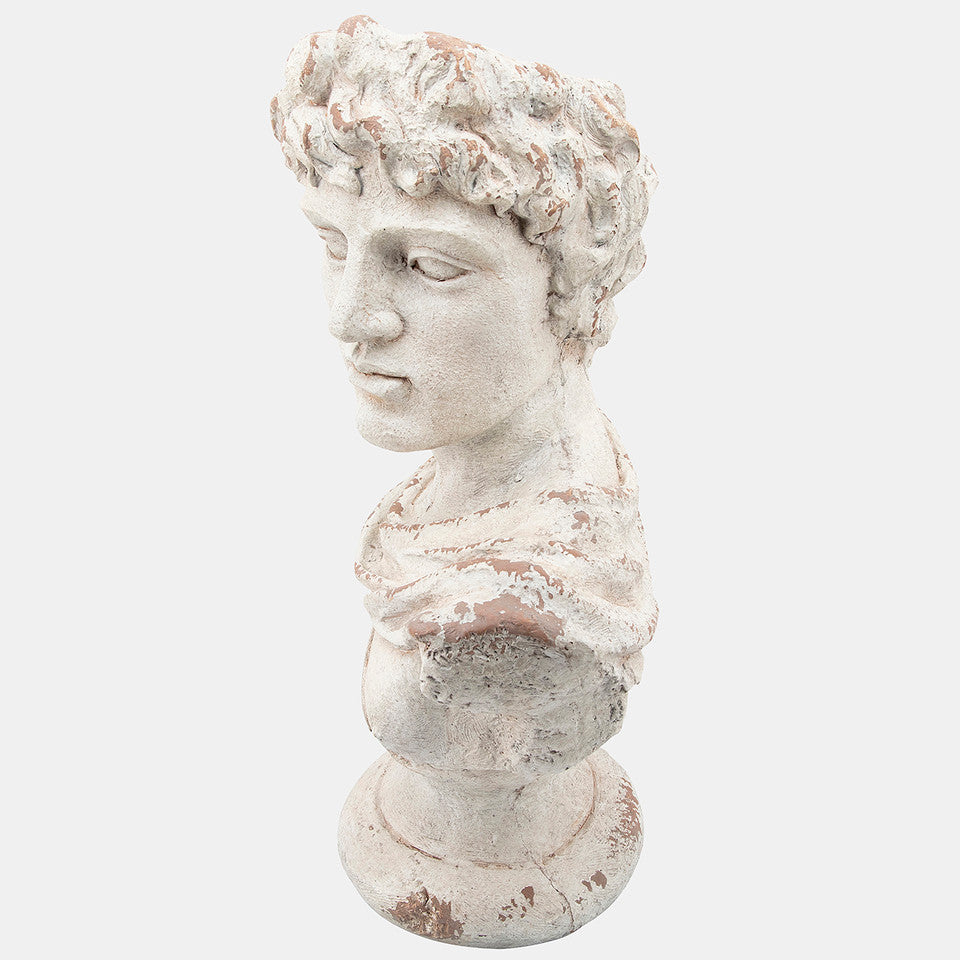 Resin, 31"H David Bust, Gray