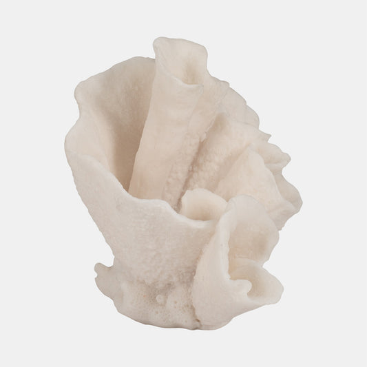 Resin, 12"D Coral Tray, Ivory