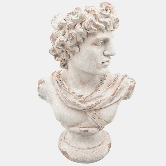 Resin, 31"H David Bust, Gray