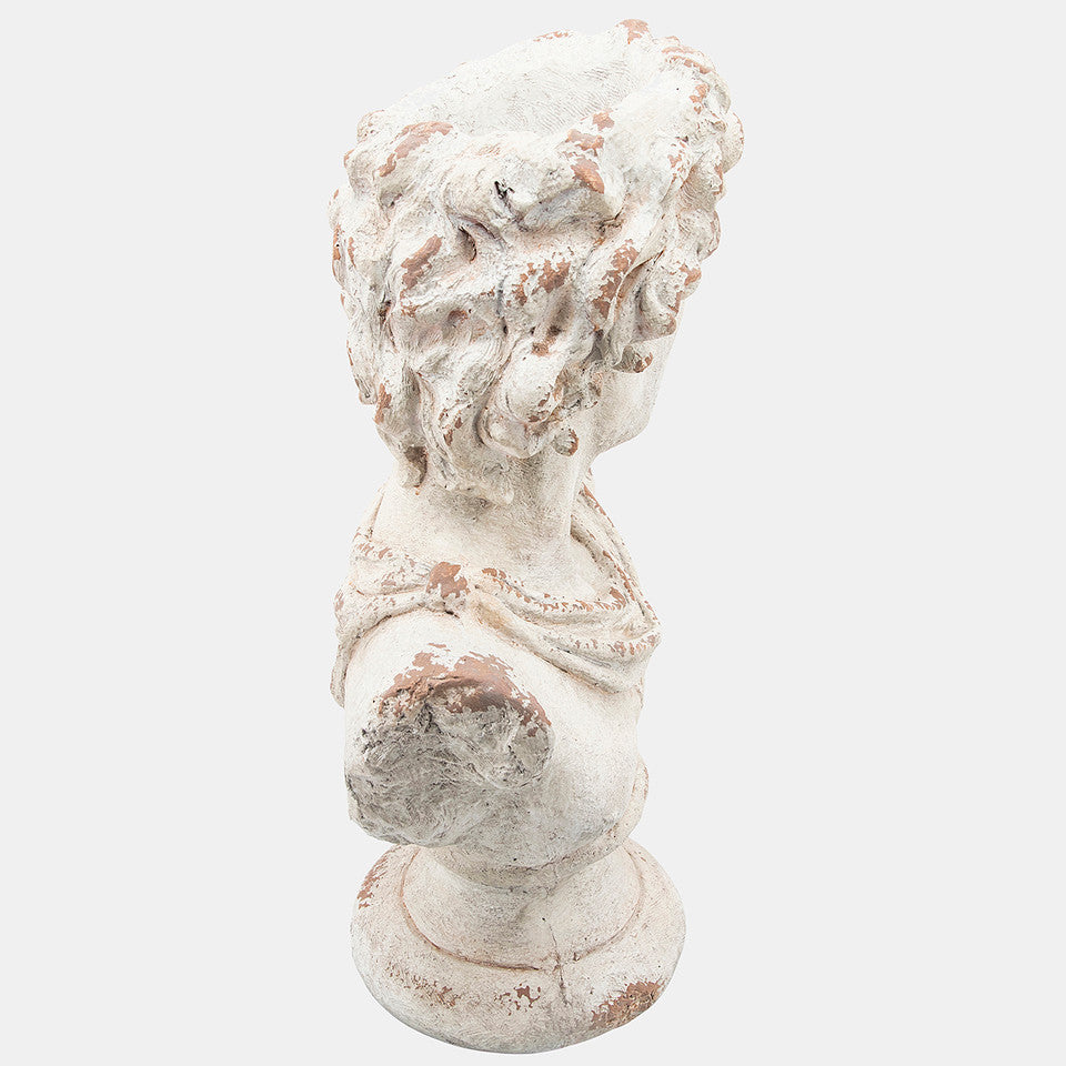 Resin, 31"H David Bust, Gray